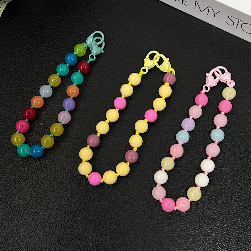 سوار حبة محلية الصنع للهاتف المحمول ، الراقية ، سلسلة يدوية الصنع ، حمل ، مكافحة الخسارة ، المعصم ، حالة الهاتف ، شنقا