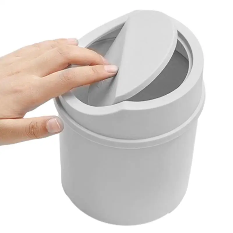 Hot Sale Mini Desktop Bin Small Trash Can Tube with Cover Bedroom Trash Can Garbage Can Clean Storage Box Home Desk