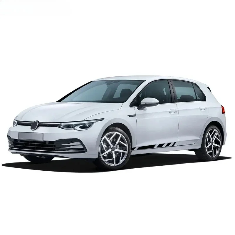 2Pcs Door Side Stripes Stickers for VW Golf 8 MK8 GTI Clubsport Estate R Line Alltrack GTD GTE 2020-2022 Vinyl Car Decals Auto