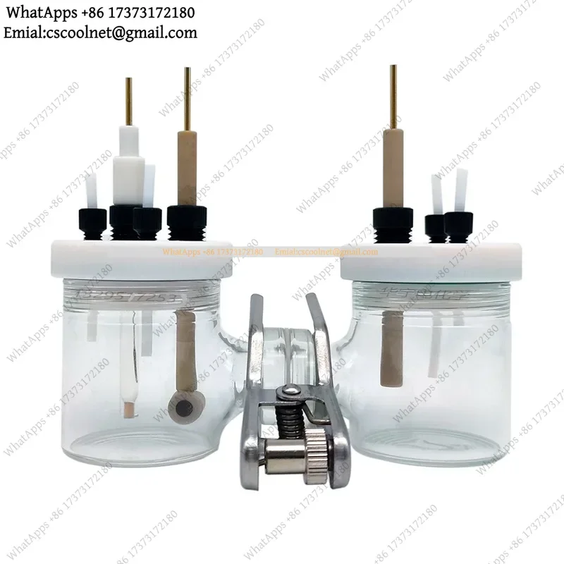 k3 H-Type Sealed 2-Compartment Electrolytic Cell 10-500ml 3-Electrode Ion Exchange Membrane Electrochemical