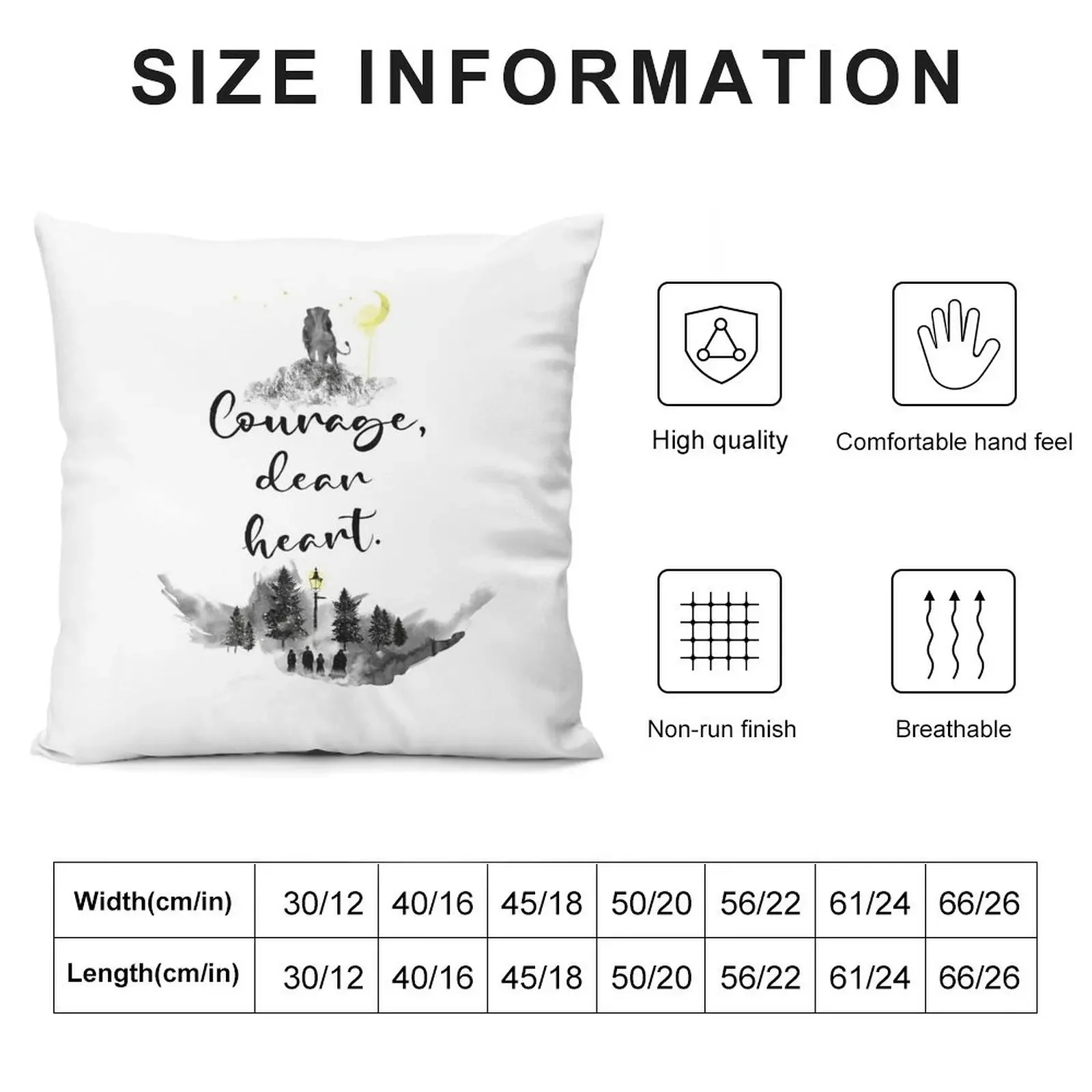 Courage, dear heart version II Throw Pillow Room decorating items Bed pillowcases pillow