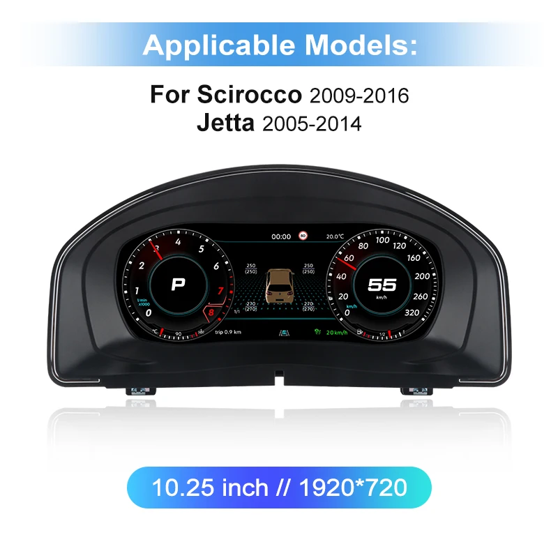 Junsun Digital Cluster Dashboard Für VW Passat B8 B6 Golf 7 Scirocco Golf 6 Tiguan Golf 5 T6 LCD Auto Instrument Virtuele Cockpit