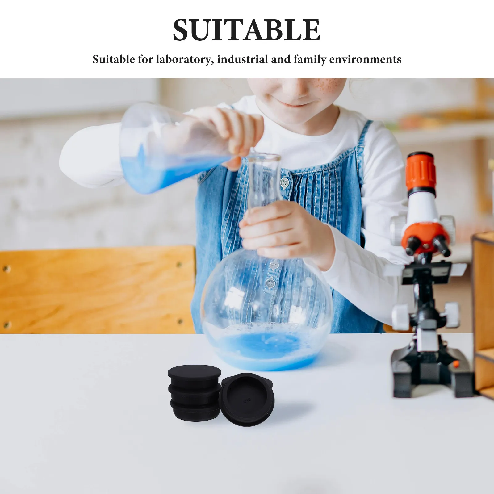 6pcs Silicone Tube Caps 2In Inner Diameter Heat Resistant Universal Waterproof Round Plug For Pipes Hoses Bottles Dust Seal view 3