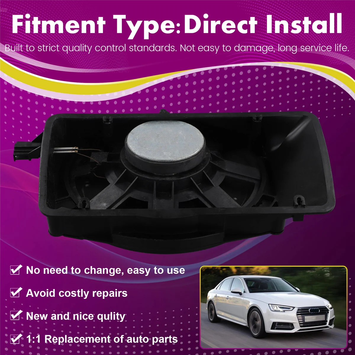 8T 0035412   Porta-malas traseiro do carro woofer alto-falante médio tweeter baixo trompete acessórios para a4 b8 a5 2009-2016