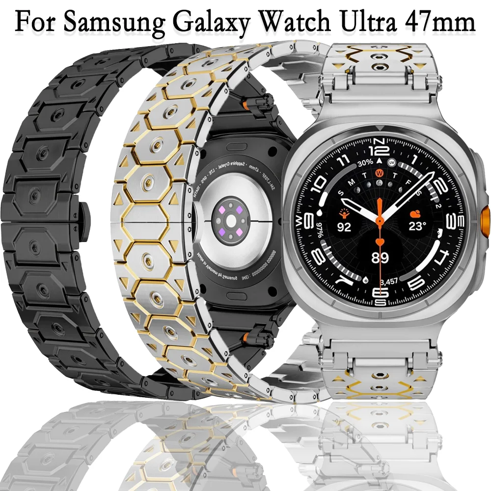 

No Gaps Titanium Band for Samsung Galaxy Watch Ultra 47mm Luxury Stainless Steel Strap Bracelet Watch 7 Ultra Correa Accessories