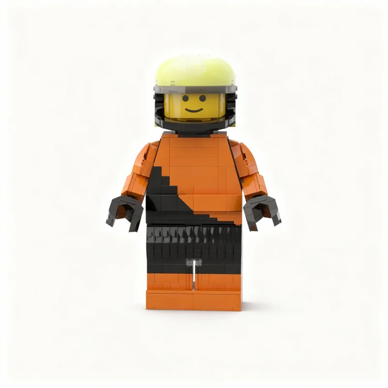

NEW 837PCS MOC Creative Model Up Scaled Lando Norris Figure DIY Ideas Assembly Building Blocks Birthday Gift Display Decor Set