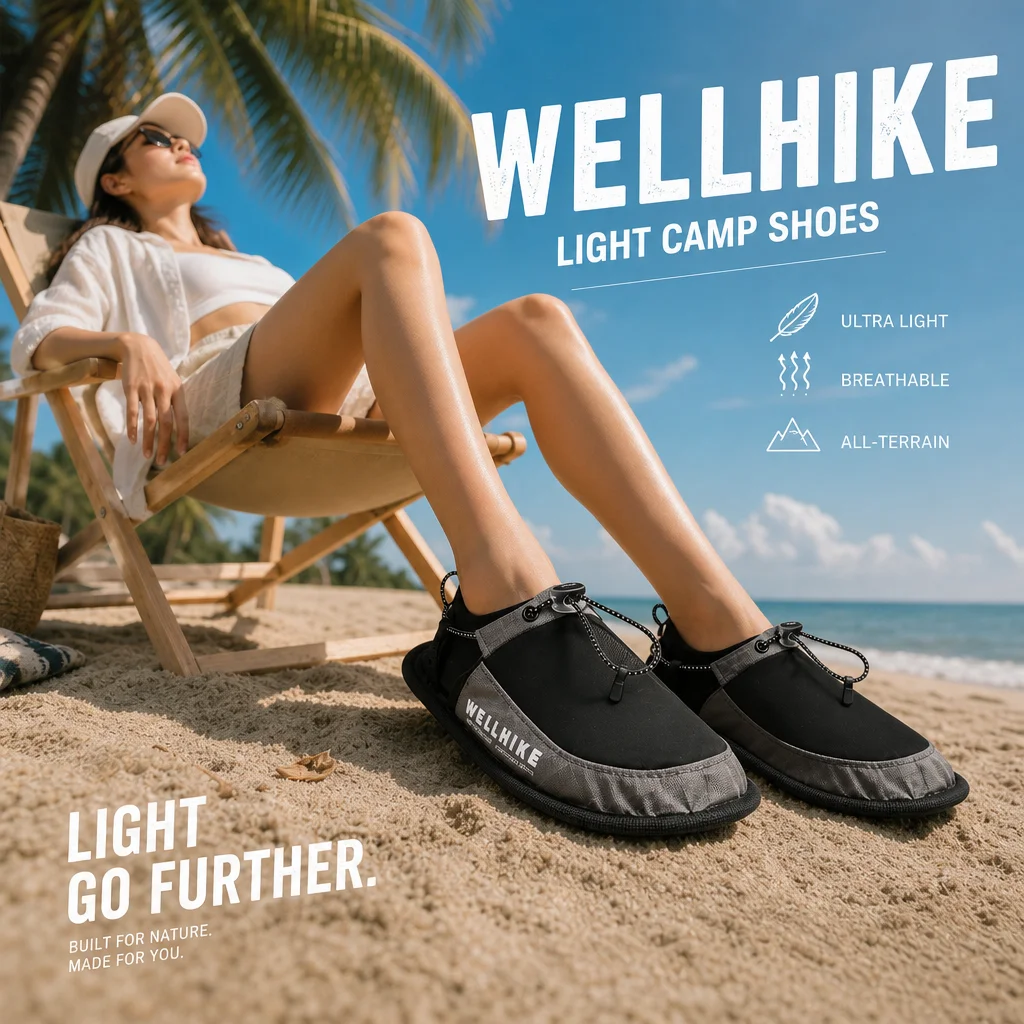 Quick-Drying Camping Sneakers, Wading Beach Shoes, Portable Men's Hiking Shoes, Travel Home Shoes, Suitable for Beach Trips