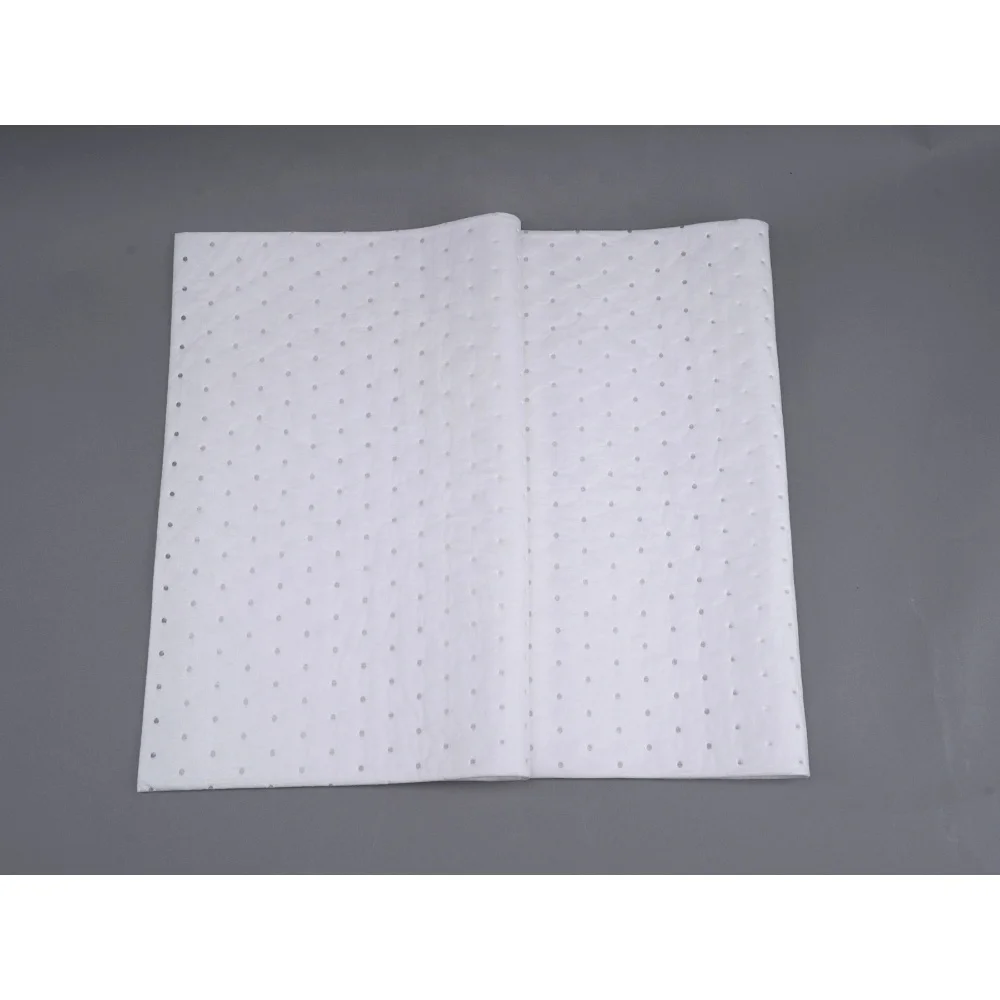 وسادات حصيرة ماصة للزيت فقط باللون الأبيض من البولي بروبيلين لامتصاص الهيدروكربونات والزيت وزيت الوقود والديزل وزيت التشحيم