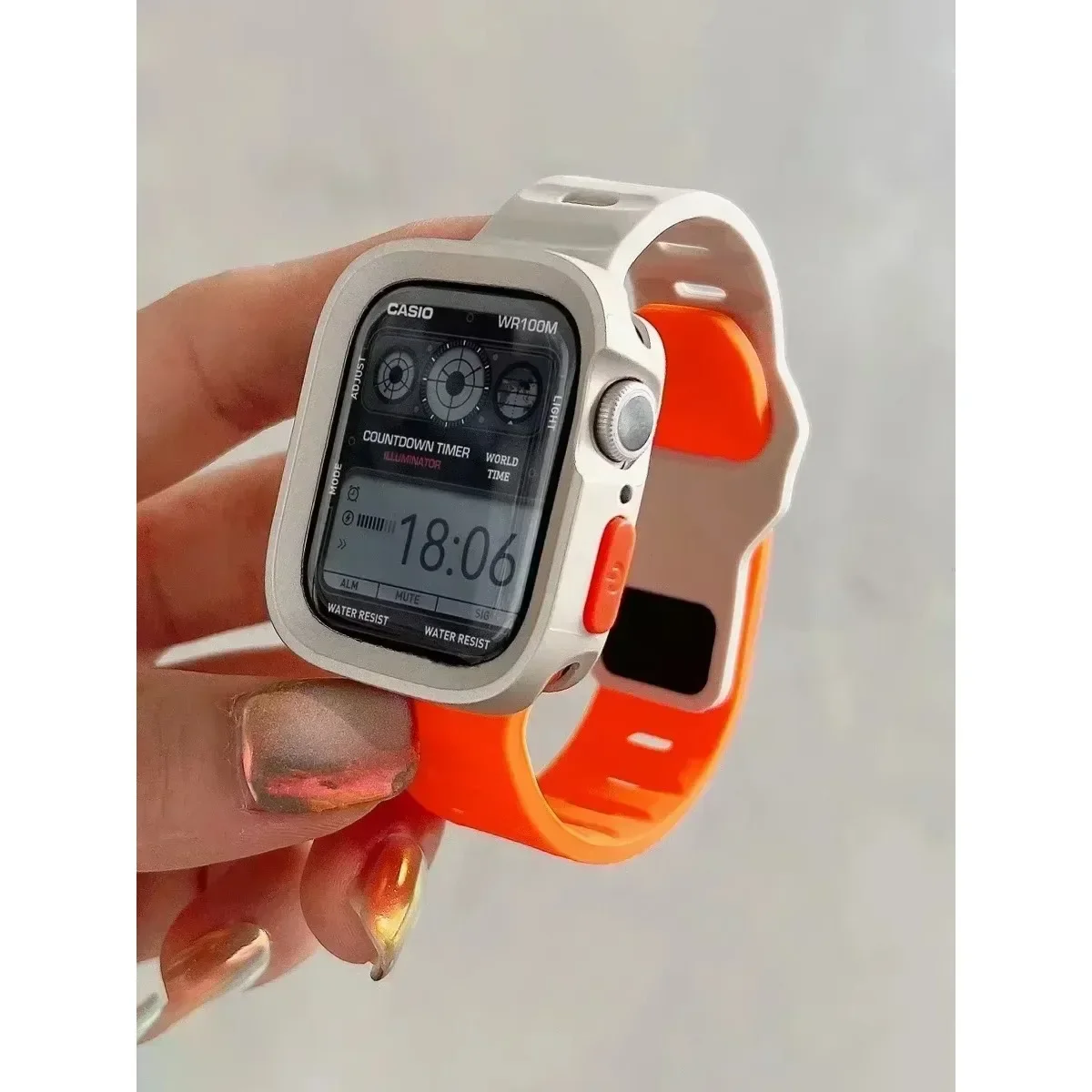 Candy Silicone Case+Strap For Apple Watch Series 9 45mm Band 8 7 41mm SE 6 5 4 44mm 40mm Rubber correa Strap iwatch Ultra 2 49mm