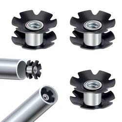 3pcs Bicycle Front Fork Mount Core Bowl Group Cycling Headset Star Nut Road Bicycle Steer Tube Bike Front Fork Star Nut for Bike