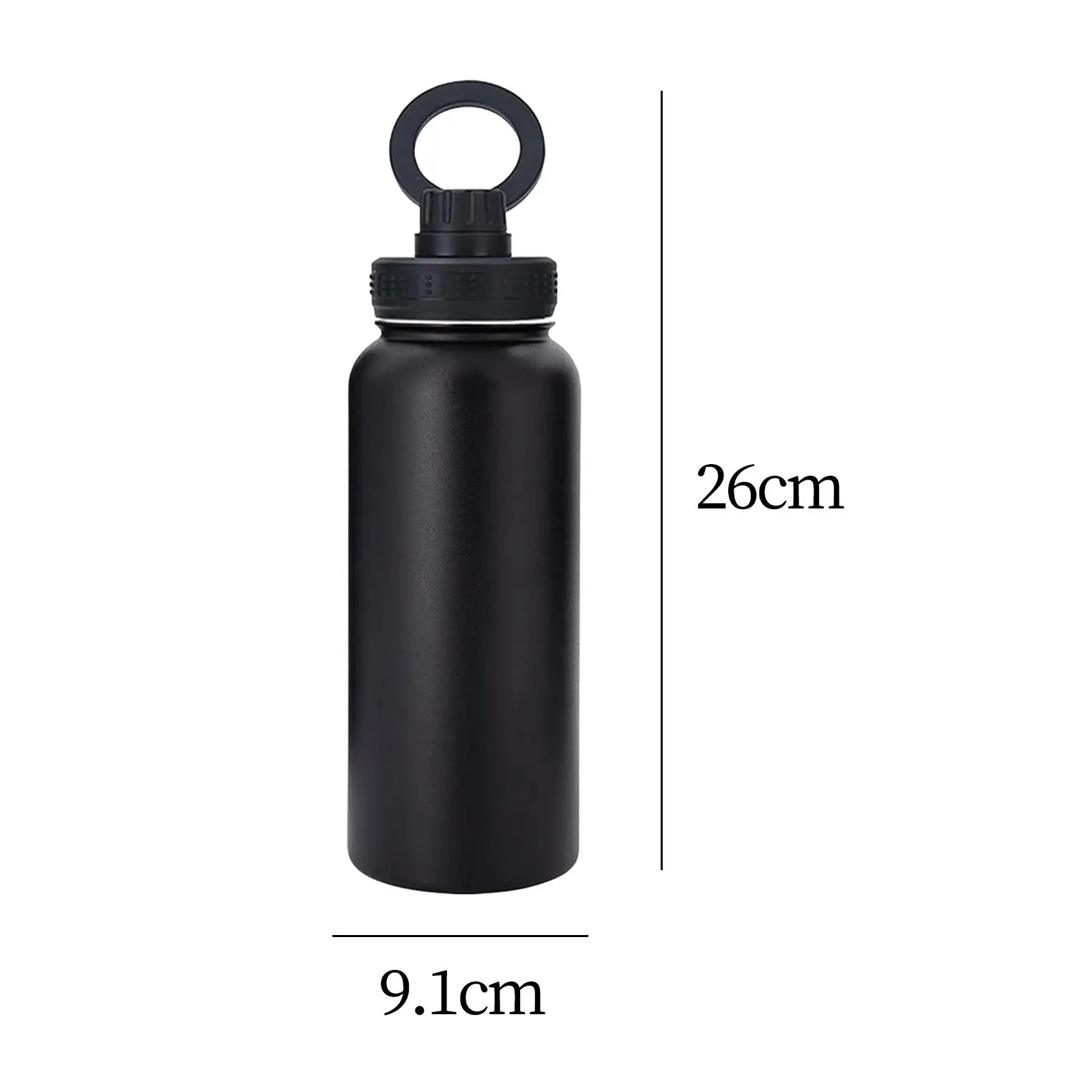 Insulated Water Bottle with Phone Holder 1000ml Leakproof Sports Water Bottle Drink Bottle for Office Trip Outdoor Gym Household