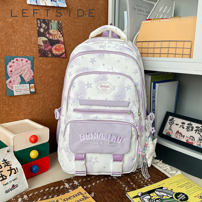 

Women's Large Capacity Star Print Pattern Backpack Cute Casual Daily School Book Bags 2026 New Trend Cute Back Packs