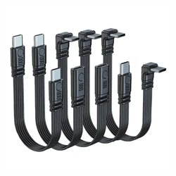 90 Degree USB C Extension Cable Male To Female Type C To Type C 480Mbps 45W Fast Charging Extender Data Cord For Samsung Xiaomi