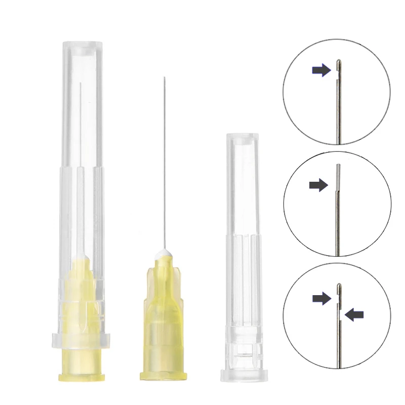 100 sztuk/worek końcówki strzykawek dentystycznych Endo nawadnianie kanał korzeniowy końcówka igły do ​​mycia 25G/27G/30GA 30G Endo pielęgnacja jamy ustnej czyszczenie zębów