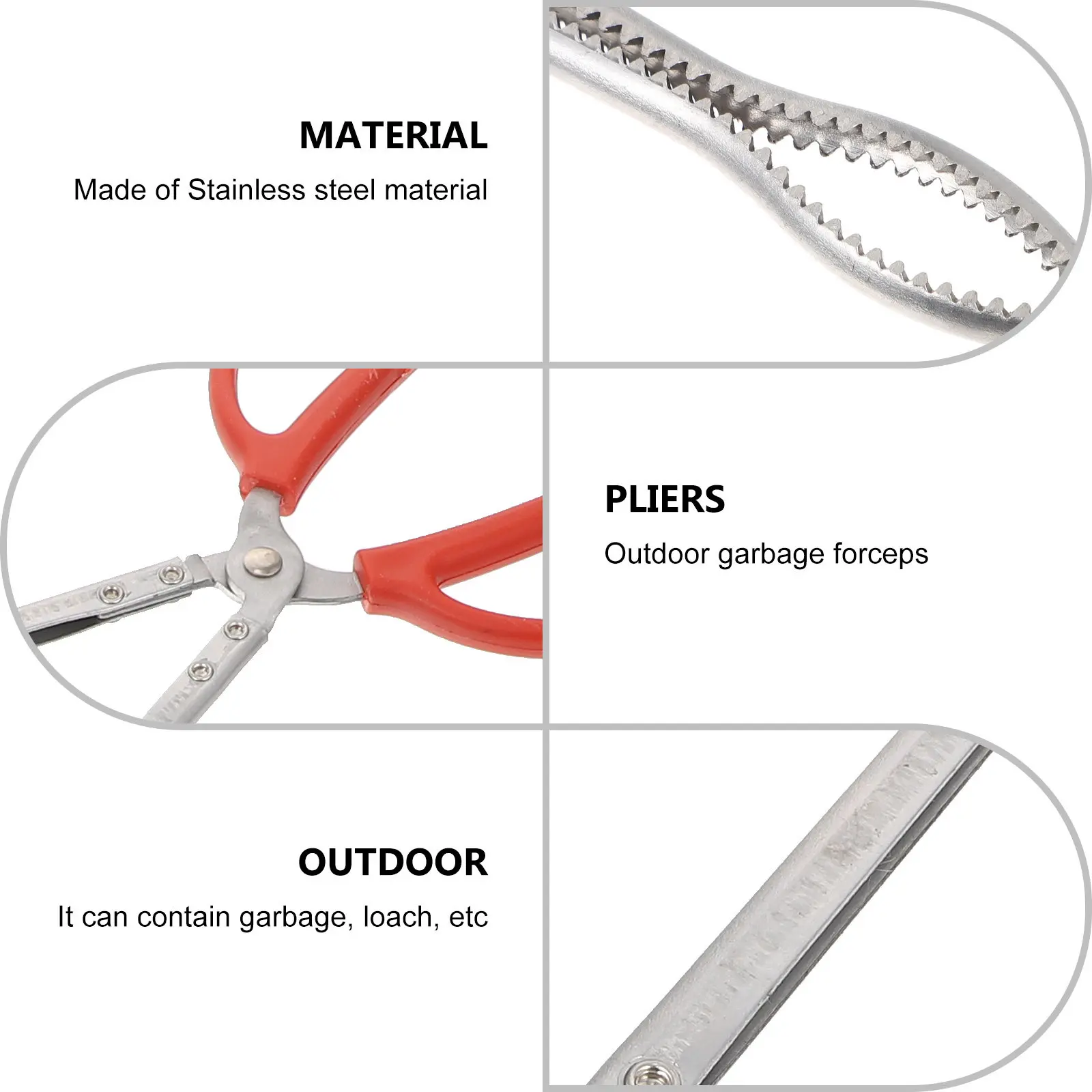 

1 шт. Зажим для мусора из нержавеющей стали, термостойкий, для домашнего использования, щипцы для гриля и брикетов