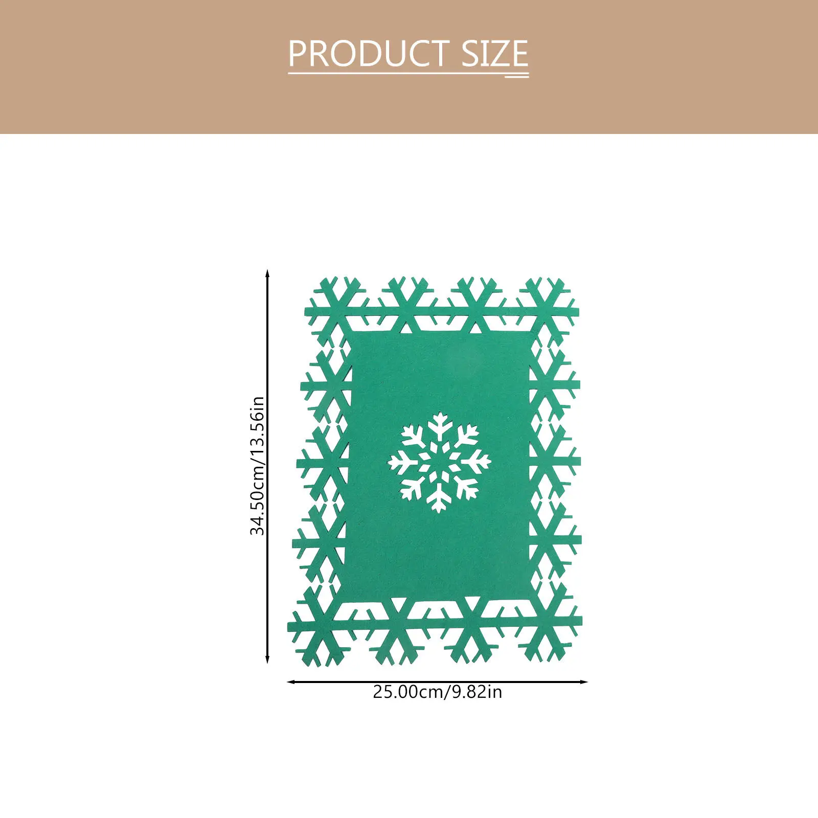 24pcs Christmas Snowflake Felt Placemats – Heat-Resistant & Scratch-Proof Table Mats for Dining, Office, Wedding