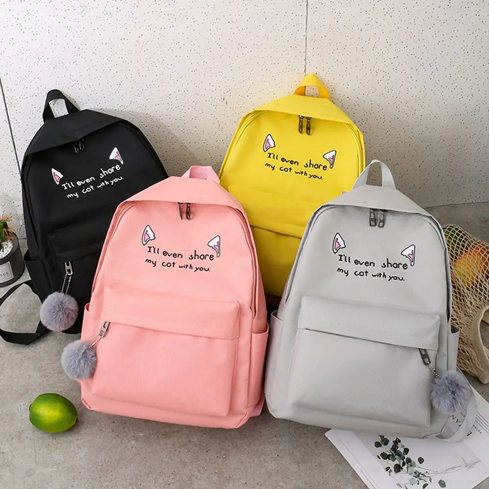 School Tote Canvas Travel Bag Student Bag Handbags Backpack Set