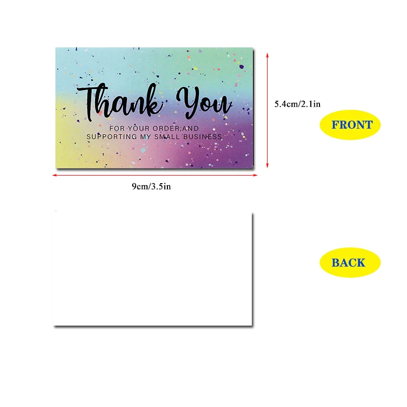 50Pcs Thank You Cards,Commercial Decoration Label Cards Gift Packaging Thank You Card Gift Packaging Thank You Message Cards