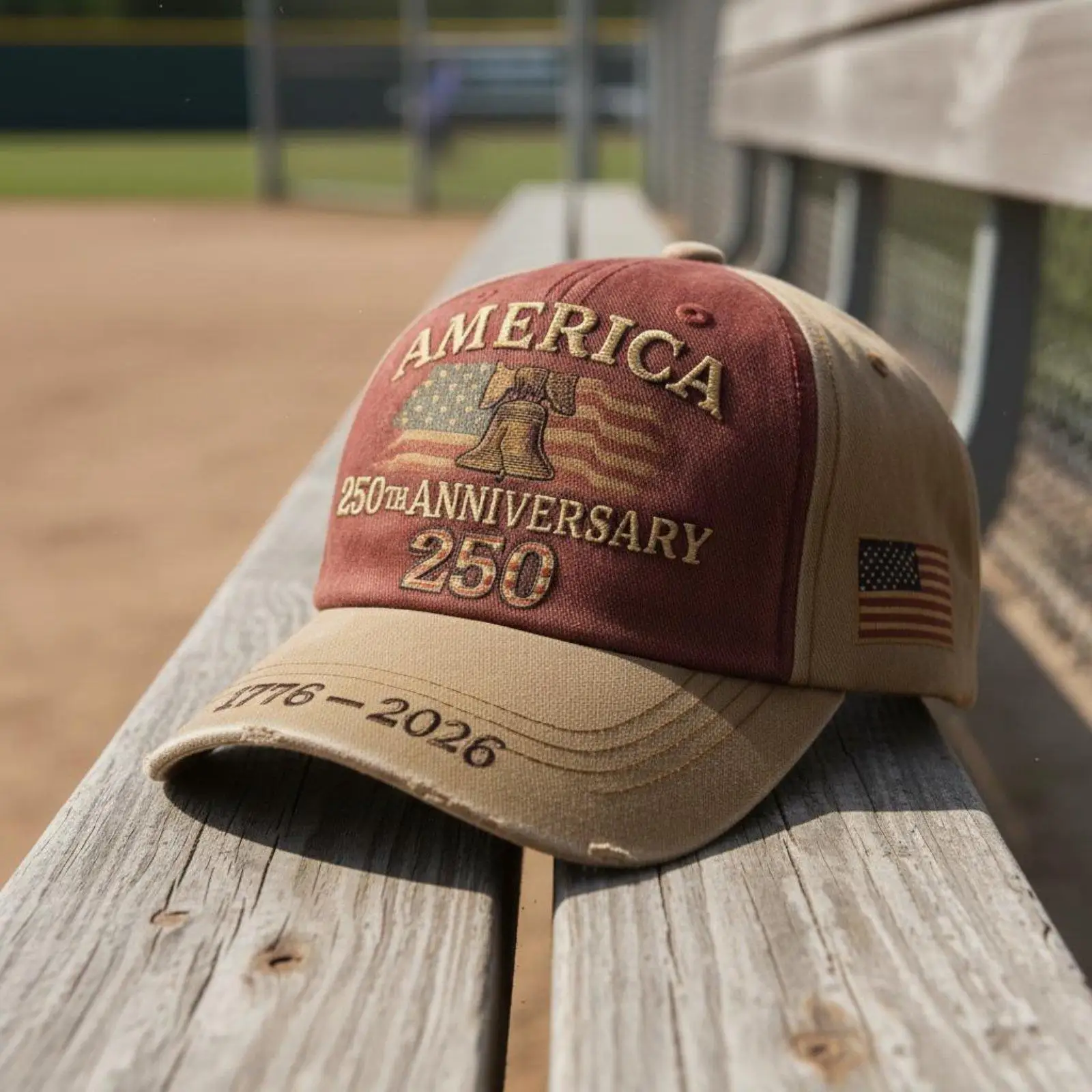 Commemorative sun hat for the 250th anniversary of the United States