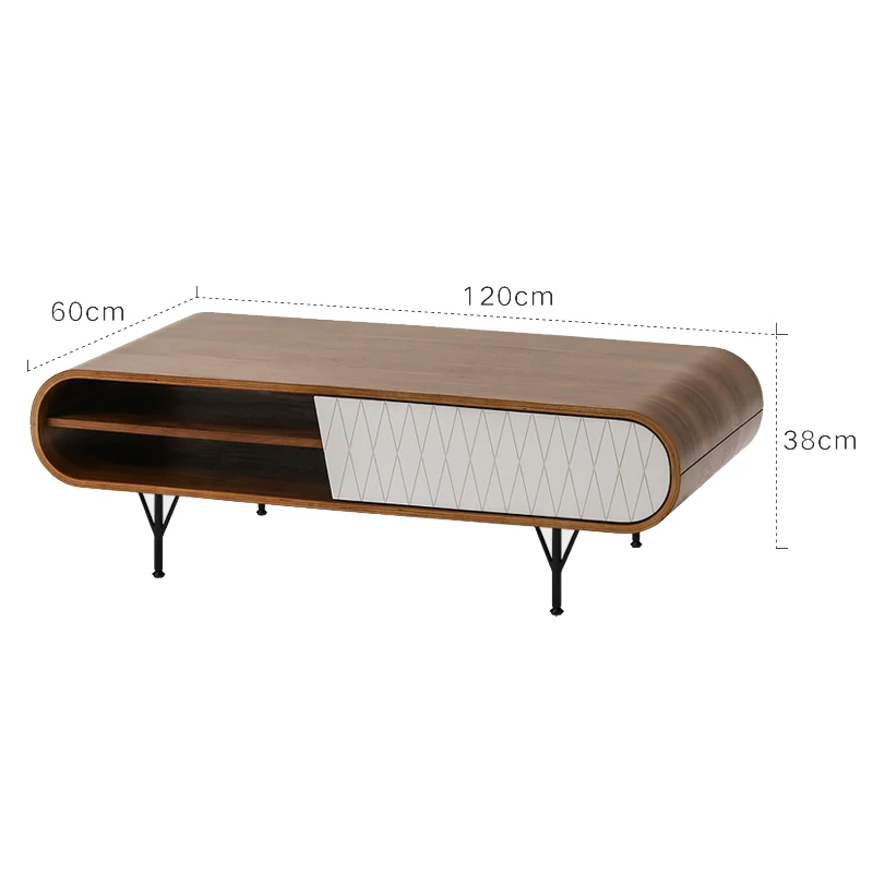 Modern Elegant Coffee Table Premium Luxury Vintage Aesthetic Coffee Table Drawers Storage Table Basse De Salon Home Furniture