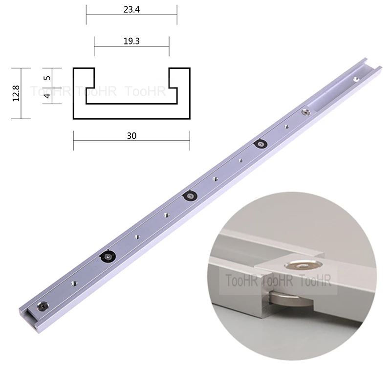 Imagem -02 - Liga de Alumínio T-track Slot Mitra Barra Slider Serra de Mesa Mitra Calibre Haste Ferramentas para Trabalhar Madeira Diy 300 450 650 mm