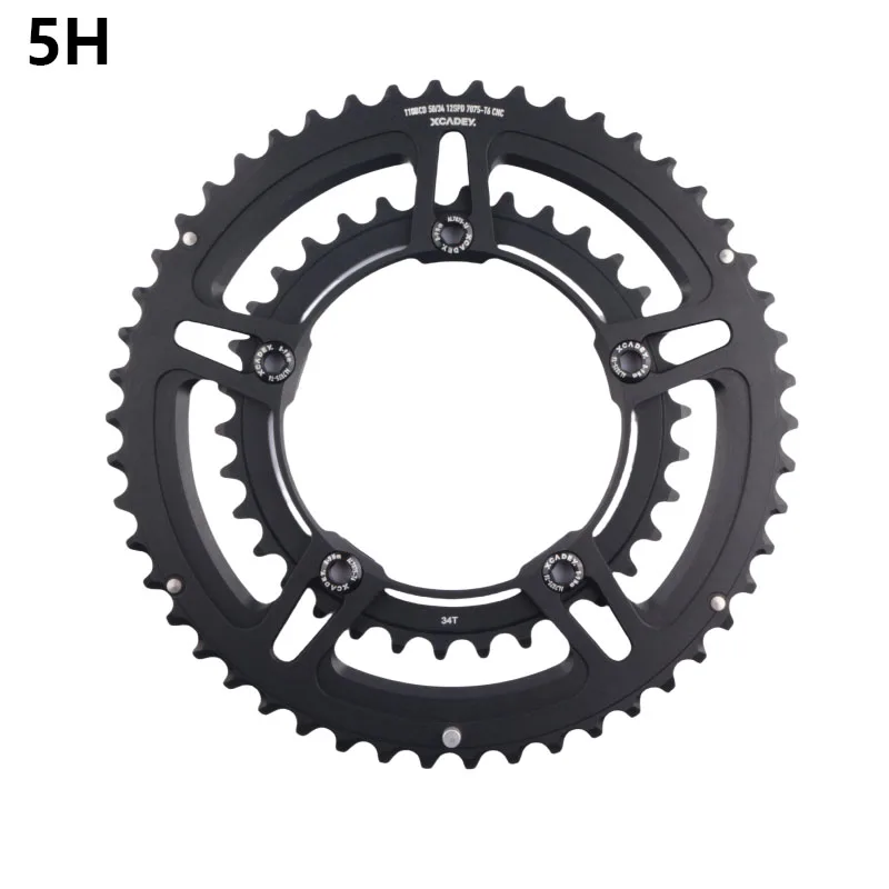 Xcadey Chainring 110BCD 110BCD-4S 5Holes 4Holes 50-34T/52-36T/53-39T CNC Chainwheel 1PCS