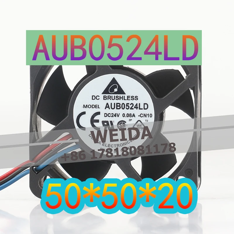 5CM cooling fan Delta 24V 0.08A AC EC 5020 three-wire silent copier inverter Large air volume AUB0524LD