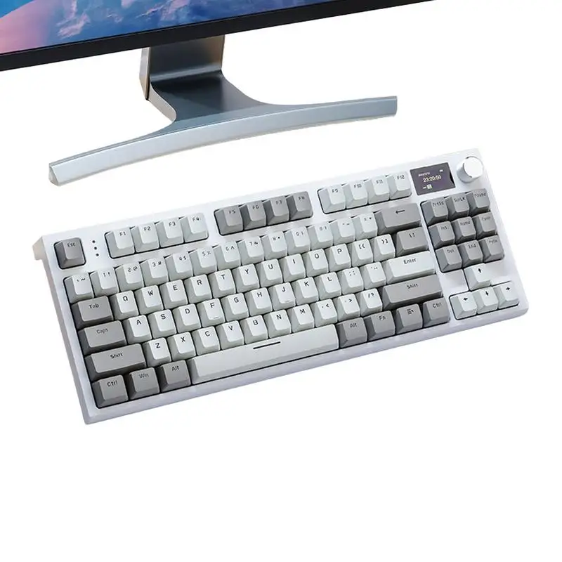 Wireless Mechanical Keyboard Laptop PC 3-Mode Gasket-Mounted Keyboard With Keyboard With 2.4GHz Wireless/Wired/BT 5.0