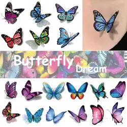 Rocooart Butterfly Tattoos For Kids Womens 3D Tattoos Colorful Body Art Temporary Tattoo Waterproof Tatoo Butterfly Party Favors