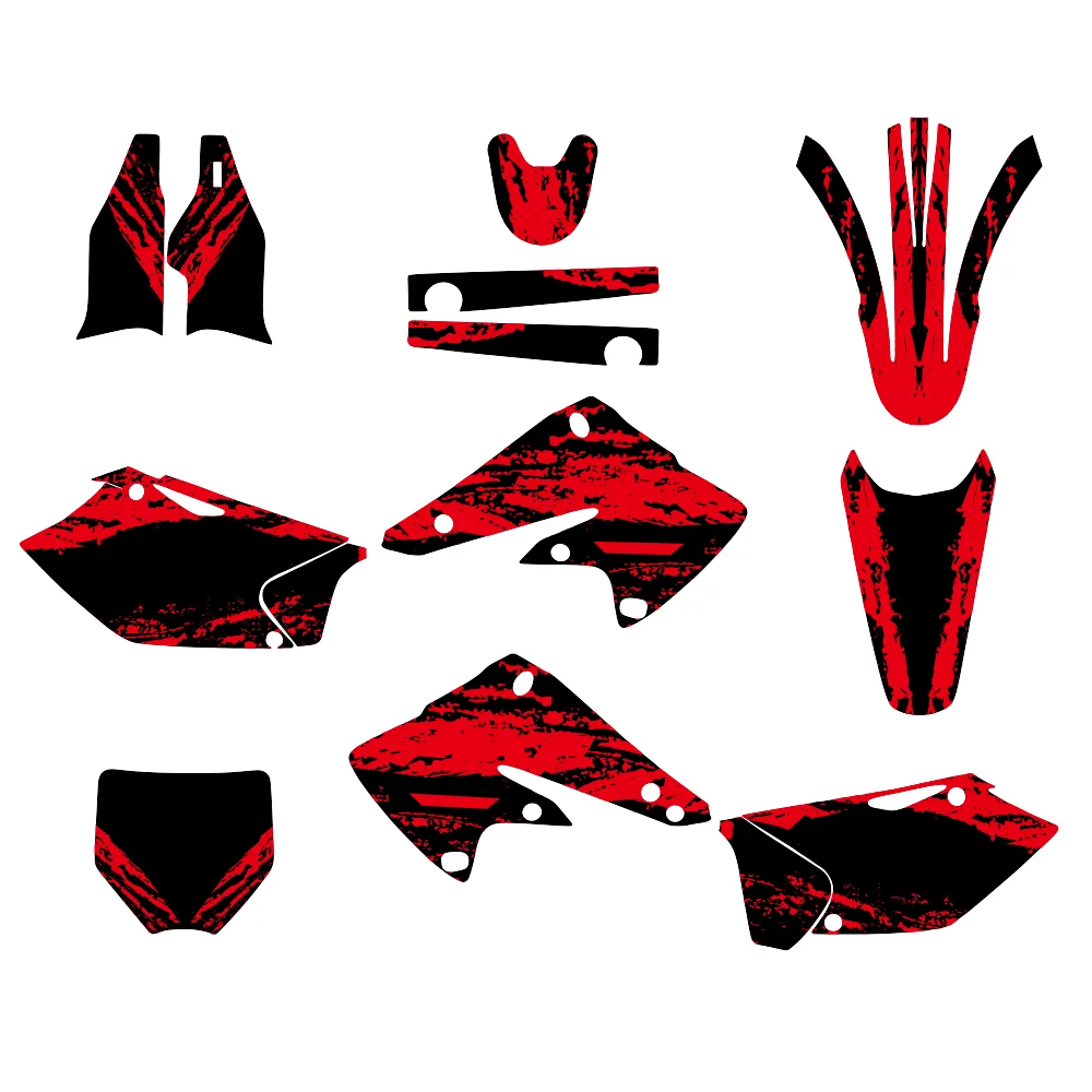 Custom Motorcycle Decals Full Set Graphics Kit for Kawasaki KXF 250 2004-2005 Off-Road Waterproof High Quality Sticker