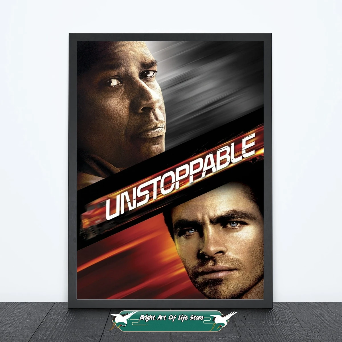 

Unstoppable (2010) Classic Movie Poster Star Cover Photo Canvas Print Apartment Home Decor Wall Painting (Unframed)