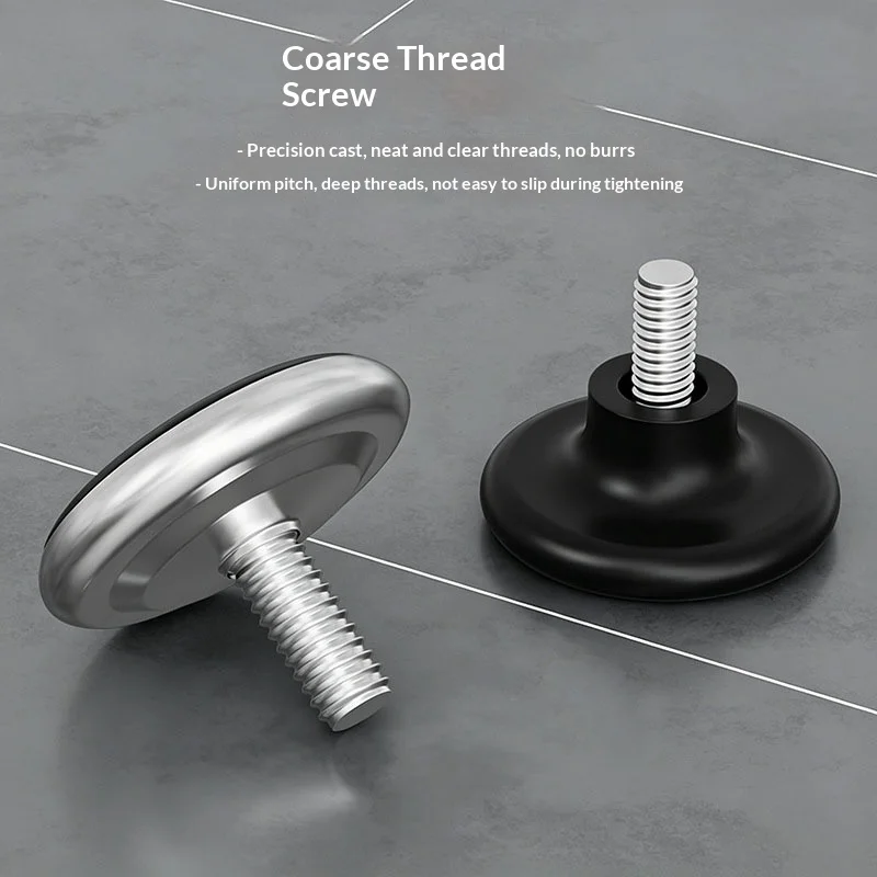 Wholesale Stainless Steel Table Legs with Fixed Foot Cups Adjustable Height-Increasing Metal Brackets Furniture Hardware