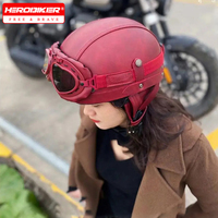 DOT Approved Retro Motorcycle Helmet Vintage Fashion Motorbike Half Helmet Capacete De Moto Baseball Cap Women Moto Equipment