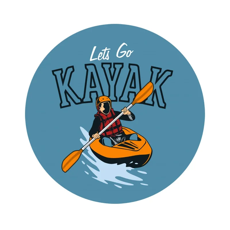 

New Design Car Decal Classic Sport Scratch Decoration Hobby Style Let Go Kayak Badge Decal PVC Decal, 15cm