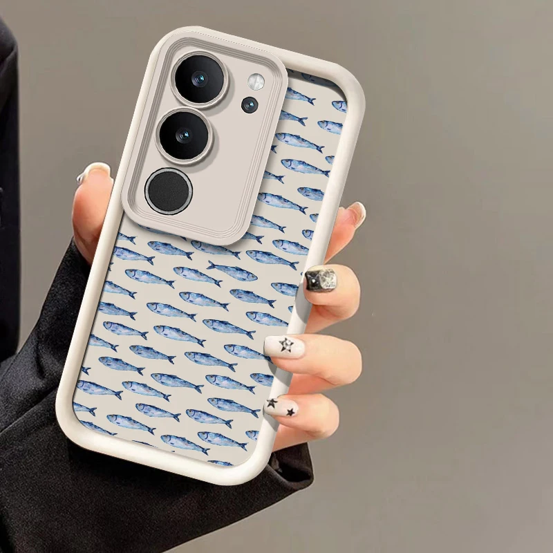 Luxury Shockproof Phone Case For Oneplus 15 13 13T 10R 11 12 Nord 5 N30 CE 5 4 Lite ACE 6 Silicone Matte Fish Pattern Cover