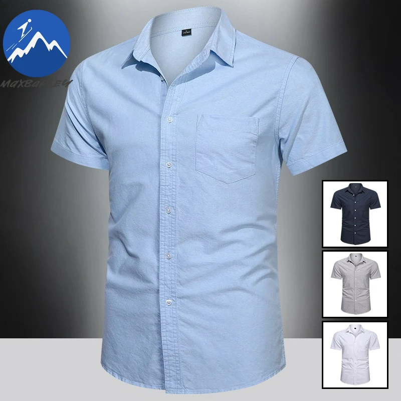 

Men Short Sleeve Shirt Summer Business Formal Attire Breathable Shirt Fashion Lapel Thin Working Soft Comfort Men Short T-shirt