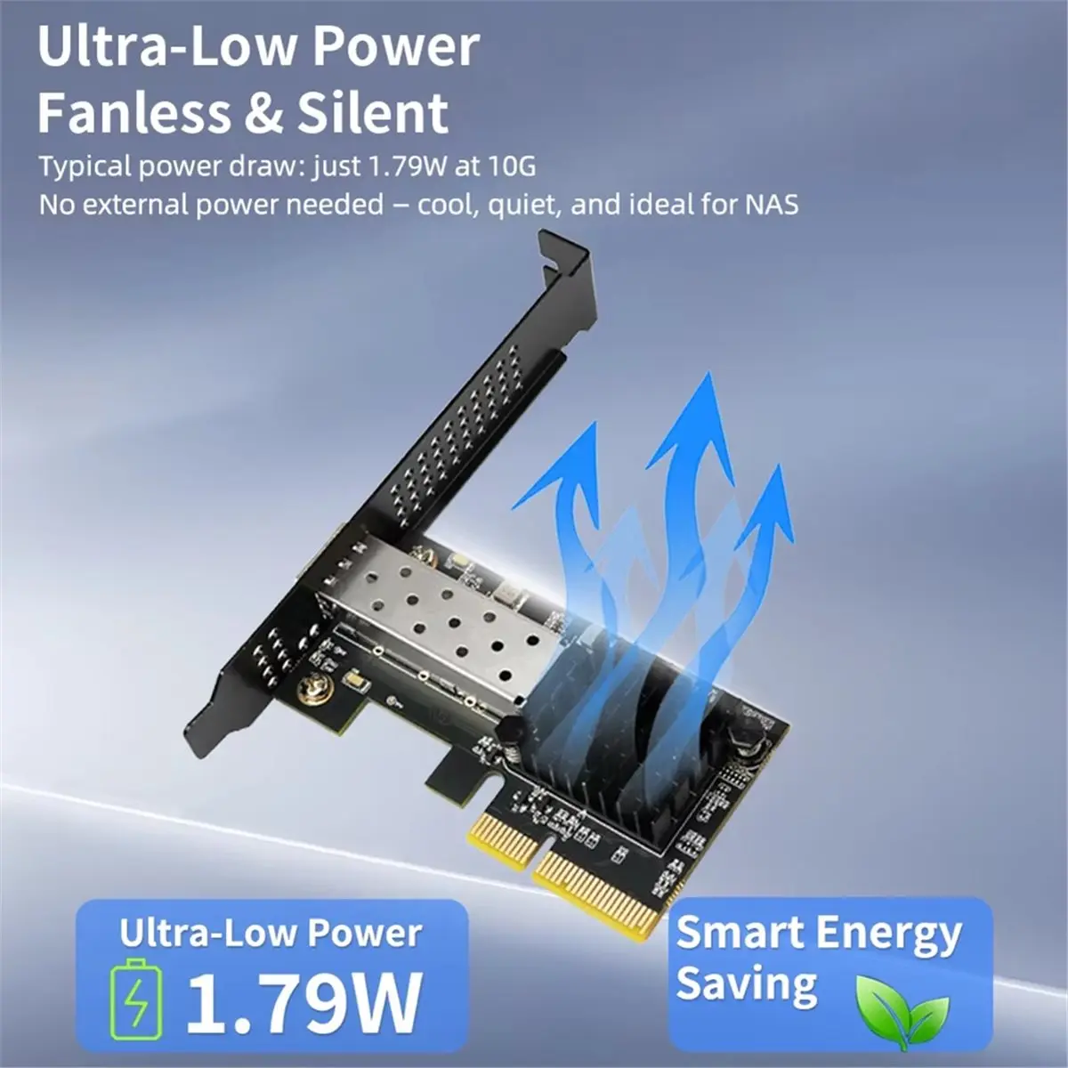NEW FACTORY~10G PCIe Network Card RTL8127 10 Gigabit + Fiber NIC Adapter for Server Workstation for Linux for Low Profile
