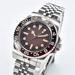 Dress 40MM Men's Watch Vintage Waterproof Stainless Steel Mechanical Men's Watch Automatic Silver Jubilee Watch Strap Watch