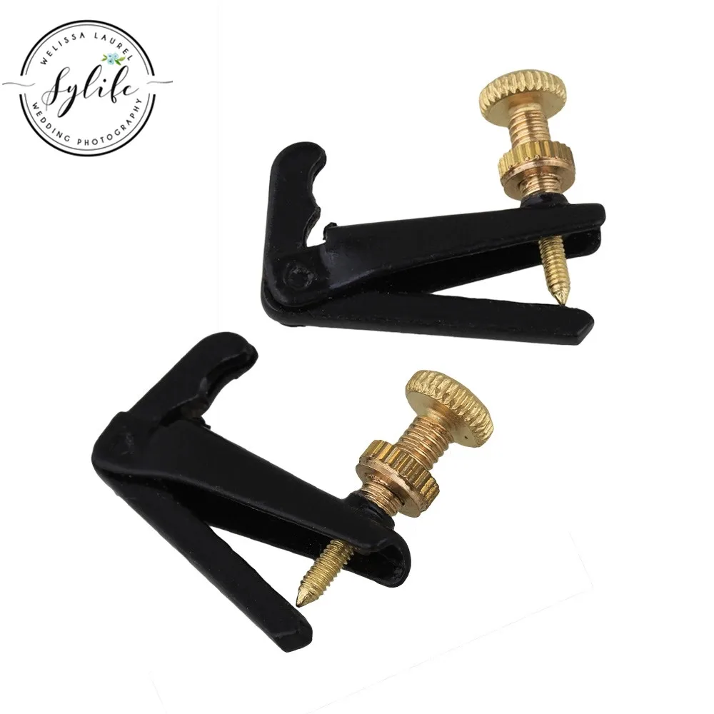 Set of 4 Violin String Fine Adjuster Tuners Black/gold 3/4 4/4