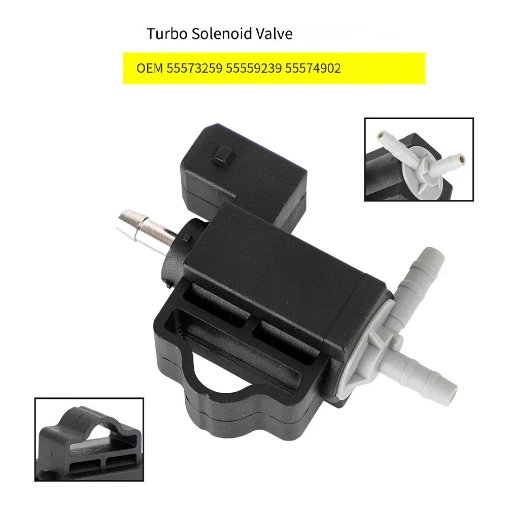 Auto Parts Turbo Solenoid Valve Car Accessories Replacement Installation 55559239 55573259 Black Easily Install