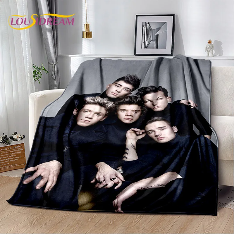 

3D One-Direction Rock 1D Combinatio HD Soft Flannel Blankets,Throw Blanket Comfortable Blanket for Picnic Beds Sofa Home Bedroom