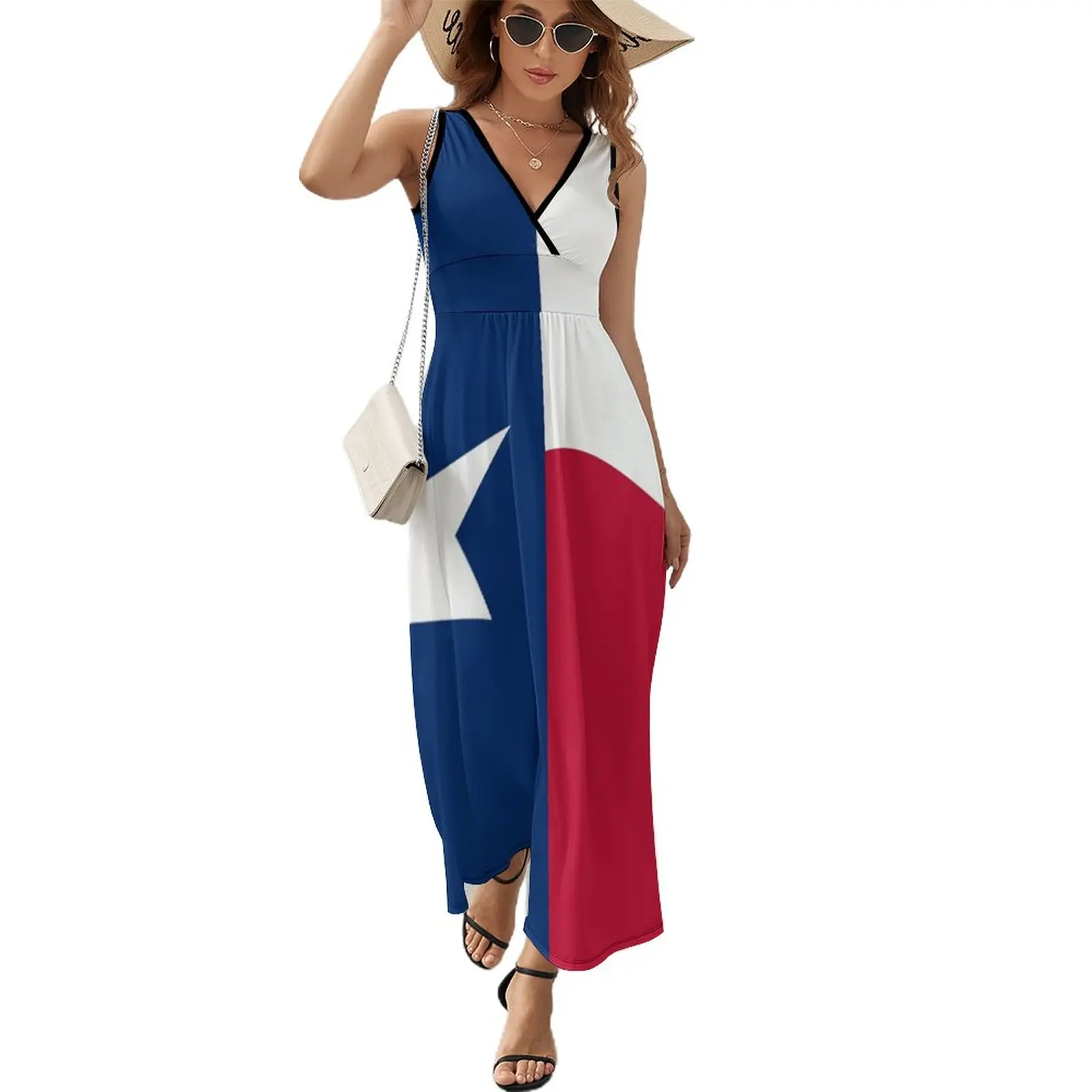 

Texas: Texan Flag Sleeveless Dress Elegant gown elegant women's dresses sale Women's summer skirt loose women's dress