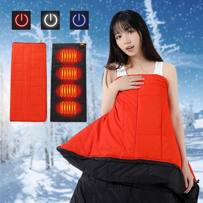 

190x85cm 5V USB Heated Sleeping Bag Winter Warm Heated Blanket Pad For Outdoor Traveling Camping Backpacking Sleeping Bags