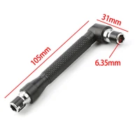 Black L type 1/4 hexagon screwdriver bit 90 ° double-end handle 6.35mm wrench tool 5