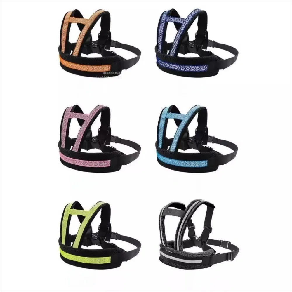 

Breathable Motorcycle Safety Belt Reflective Design Adjustable Child Seat Harness Two Handles Protection Strap for Kids