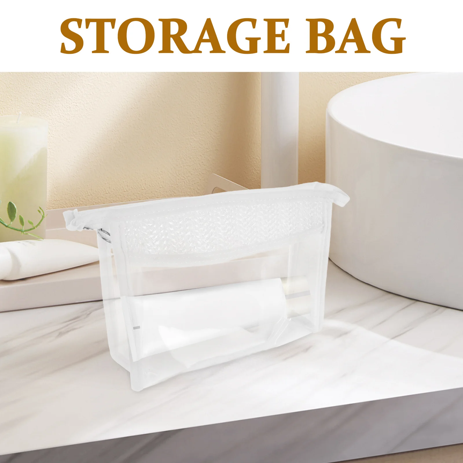 

Portable Travel Toiletry Bag Lightweight Transparent Makeup Organizer Double Zipper Clear Pouch for Travel and Daily