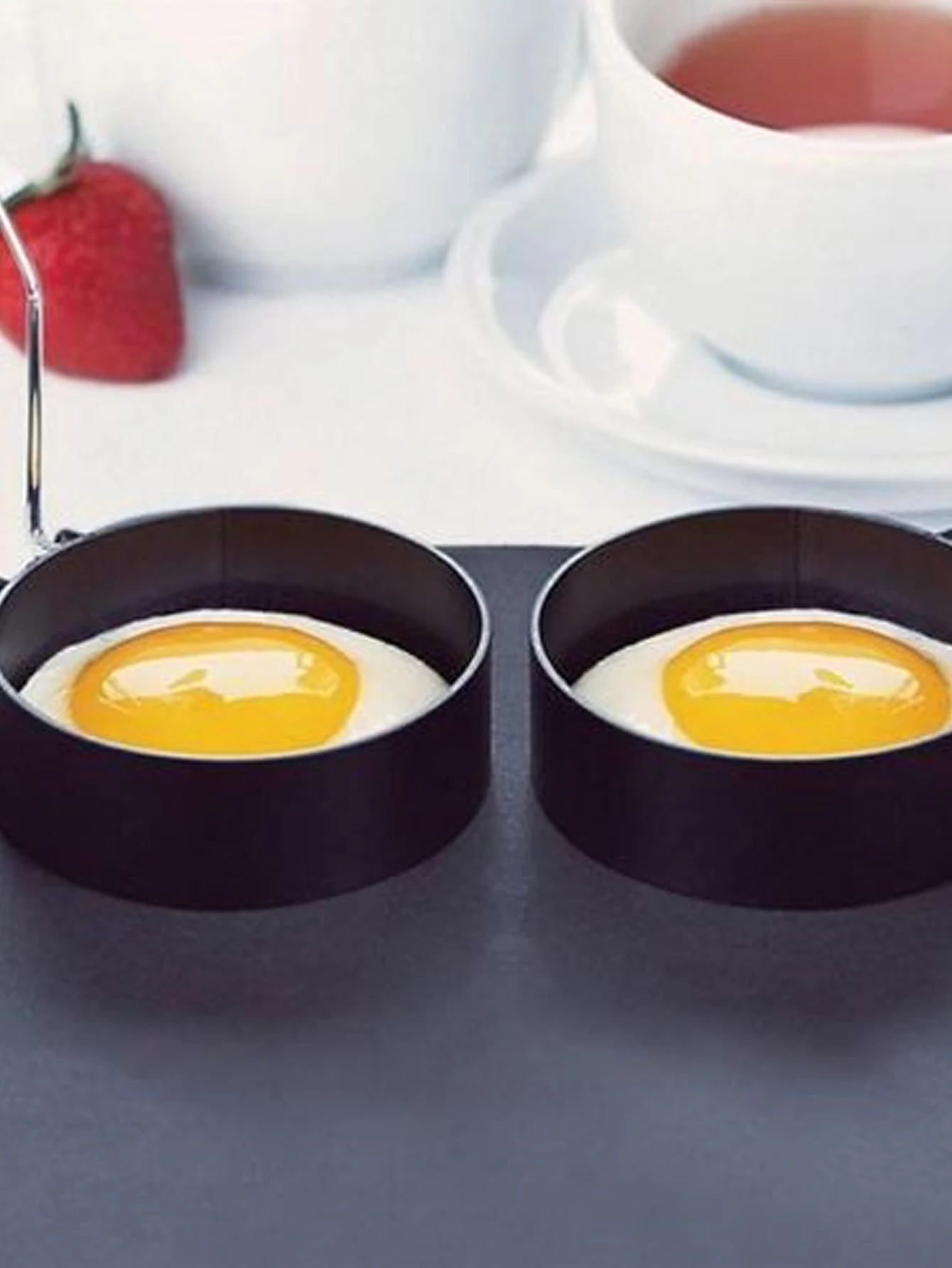 Stainless steel omelette household round fried egg steamed poached omelet mold kitchen baking tool