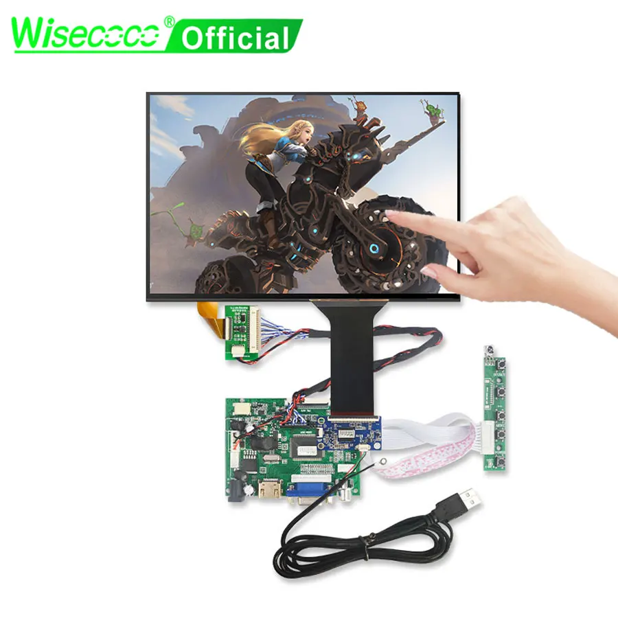 10.1 Inch 1280x800 IPS LCD Display Touch Panel Driver Board 16:10 450Nits For Raspberry Pi Industrial PC Secondary Screen