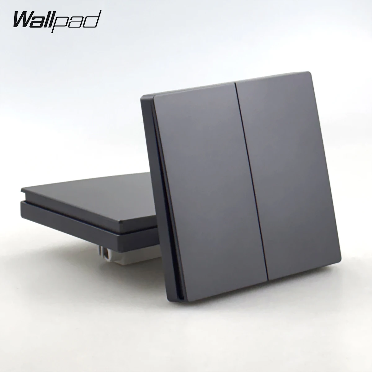 Light Switch Wall Socket Big Button 1/2/3/4 Gang 2 Way Wall Switch Matte Grey Big Button 86x86mm British Standard Wallpad