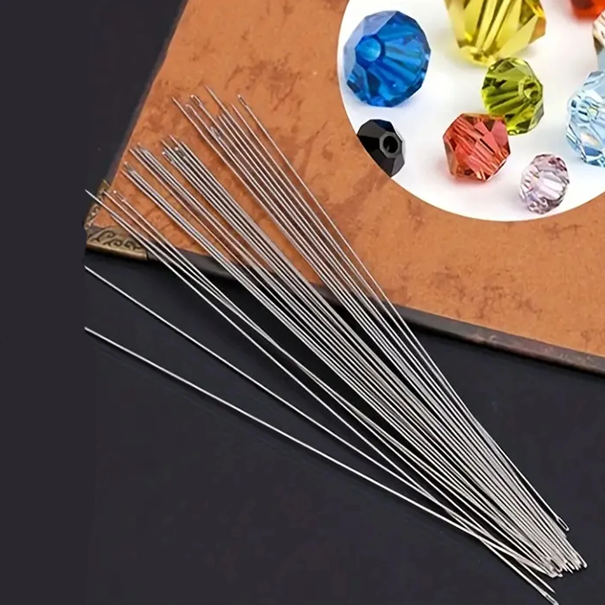 

10/30/50pcs12cm Metal Beading Needles For Beads Threading String Tambour/Jewelry Bracelet Necklace Making Pins Cord Tools Pins D